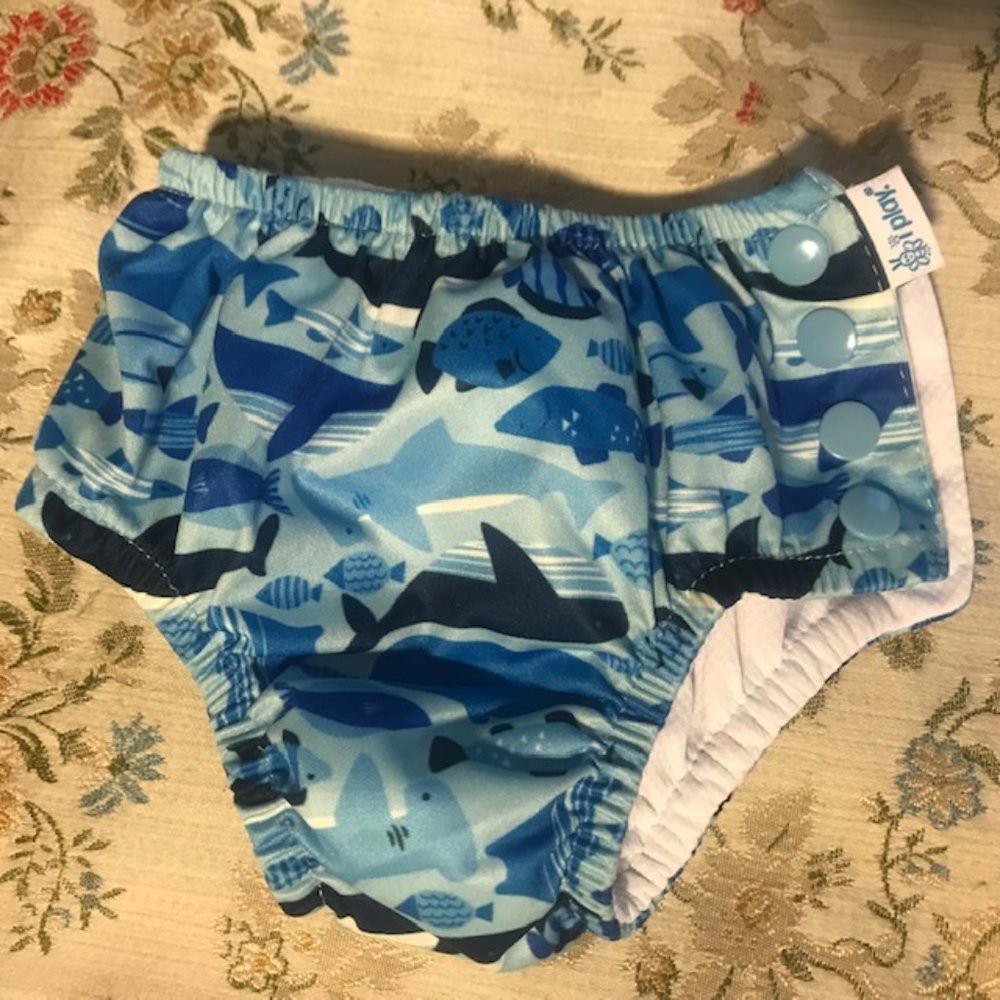i play. Sea Fishes Baby Snap Swim Diaper - 6M